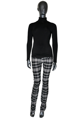 Straight Tartan Jeans